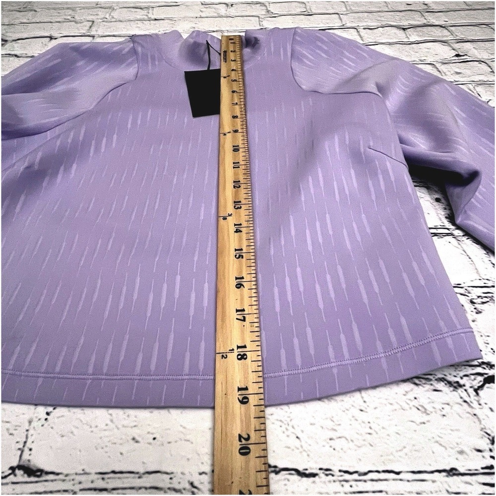 NWT Bad Birdie The Links Mock Neck Cattails XL Fitted Golf Top $80 3/4 Lavender - Picture 5 of 8